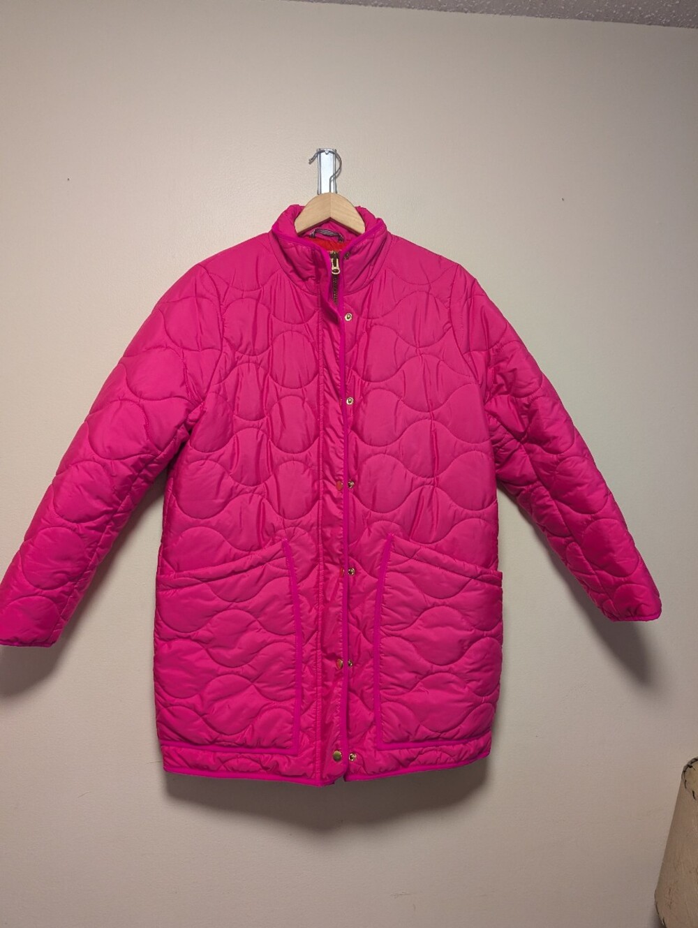 J.Crew Signature Puffer Coat Jacket Pink PrimaLoft Medium